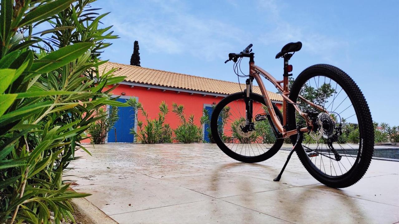 Throisma Studios With Private Pool & Parking Asos Luaran gambar